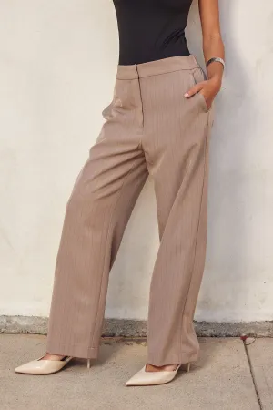 Rio Pinstriped Wide Leg Trousers