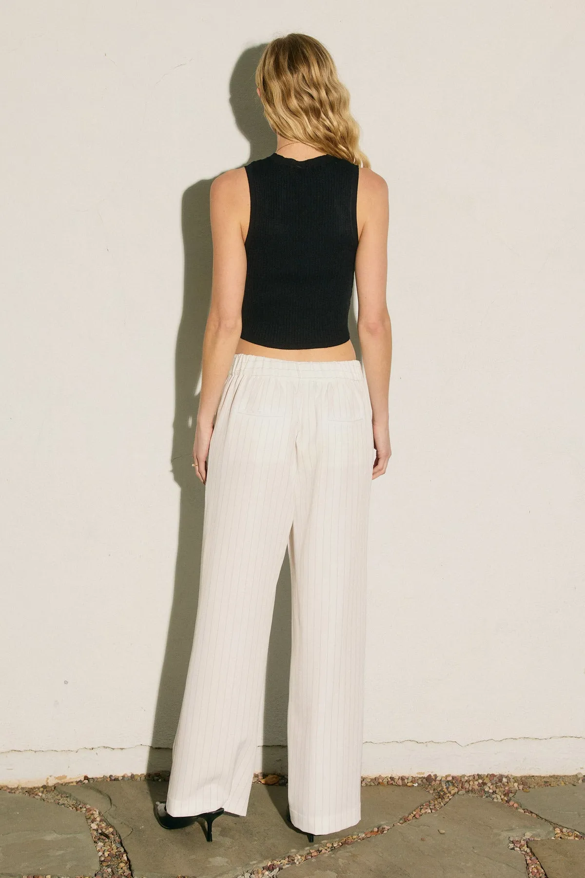 Rio Pinstriped Wide Leg Trousers