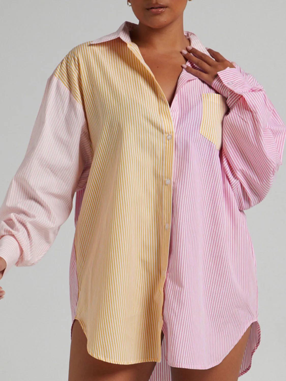 River Striped Button Up Shirt and Shorts Set