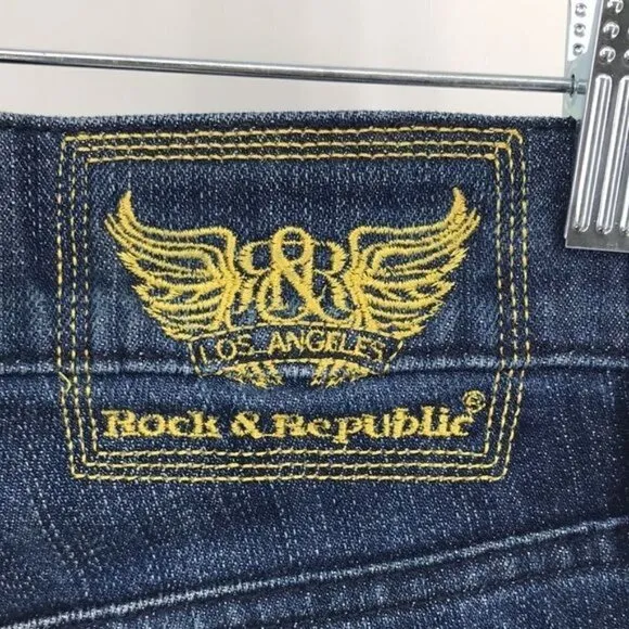 Rock &amp; Republic Embellished back pocket Boot Cut Jeans SIze 28