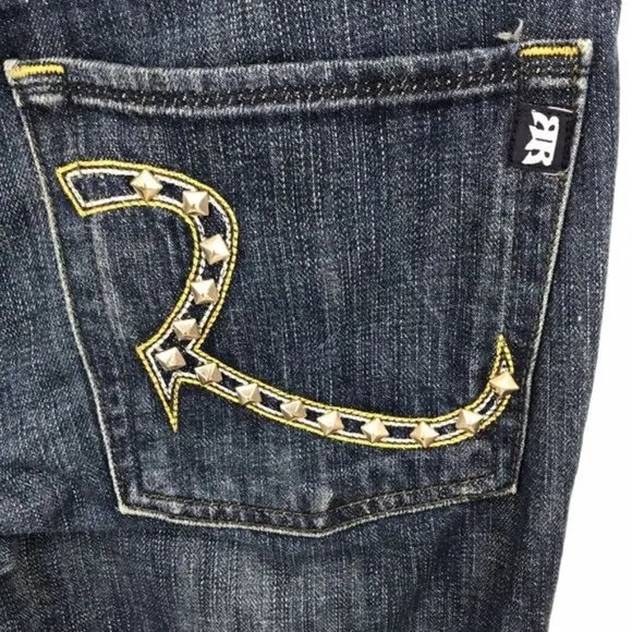 Rock &amp; Republic Embellished back pocket Boot Cut Jeans SIze 28