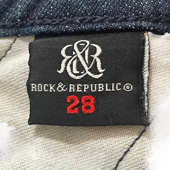 Rock &amp; Republic Women’s Denim Embellished Embroidered Jeans Size 28