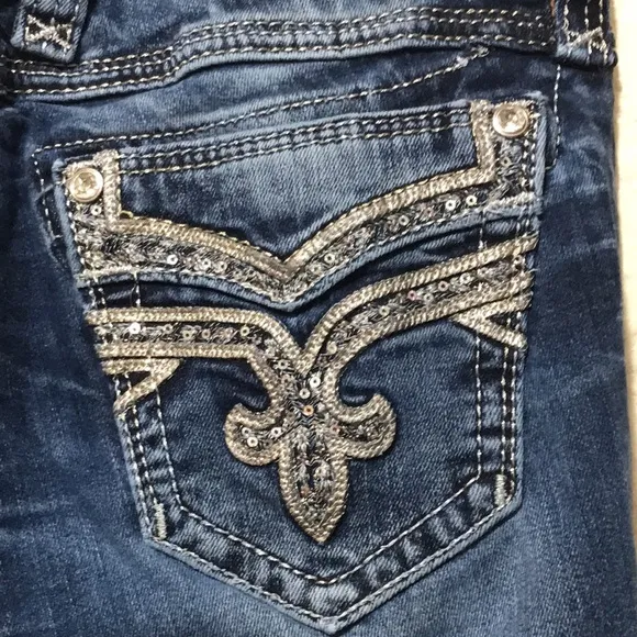 Rock Revival Women's Easy Boot Boris Embellished Jeans. Very Good Condition.