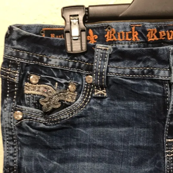 Rock Revival Women's Easy Boot Boris Embellished Jeans. Very Good Condition.
