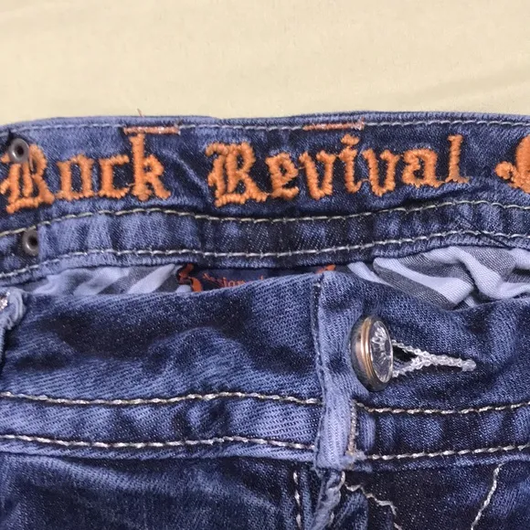 Rock Revival Women's Easy Boot Boris Embellished Jeans. Very Good Condition.
