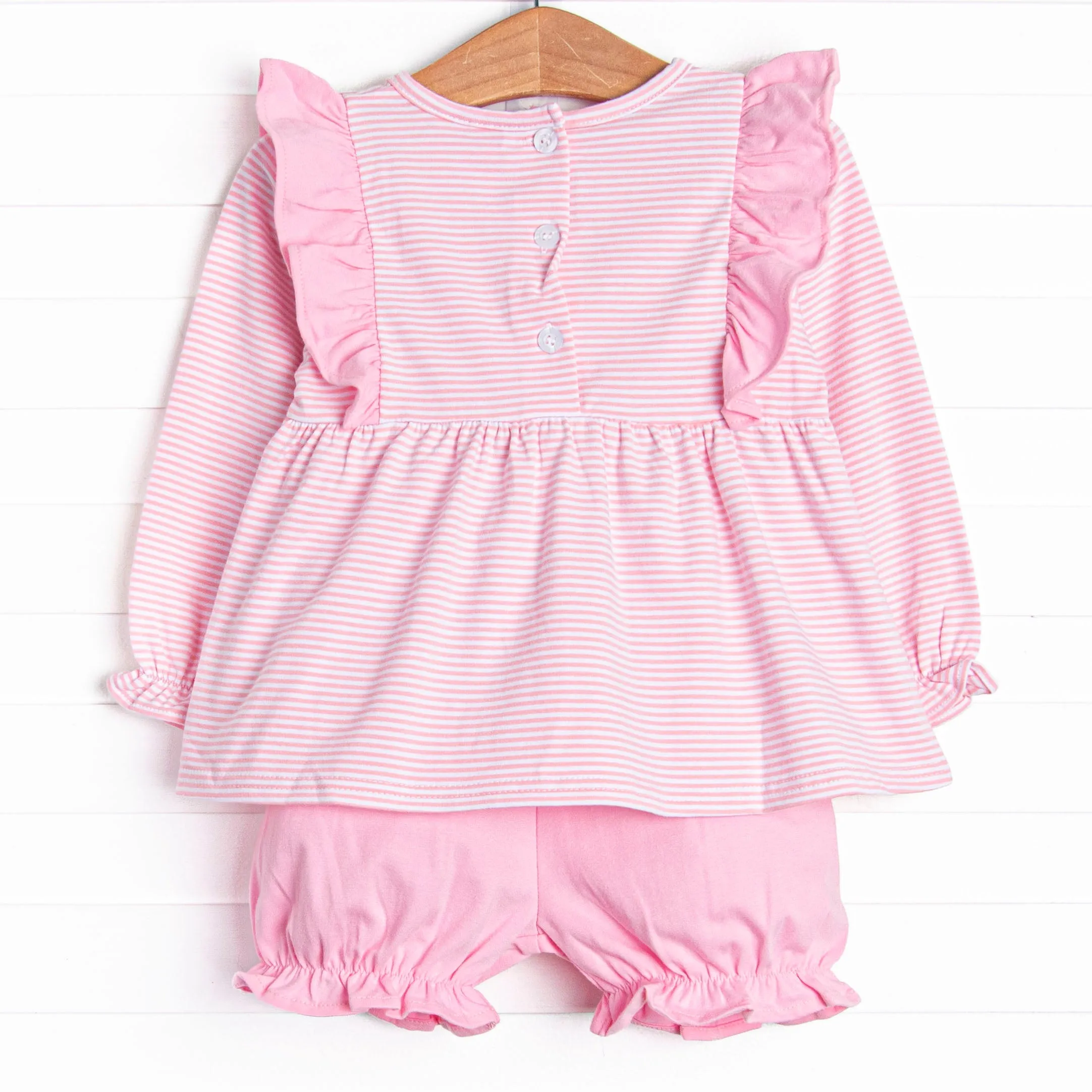 Rocking Horse Rider Applique Bloomer Set, Pink