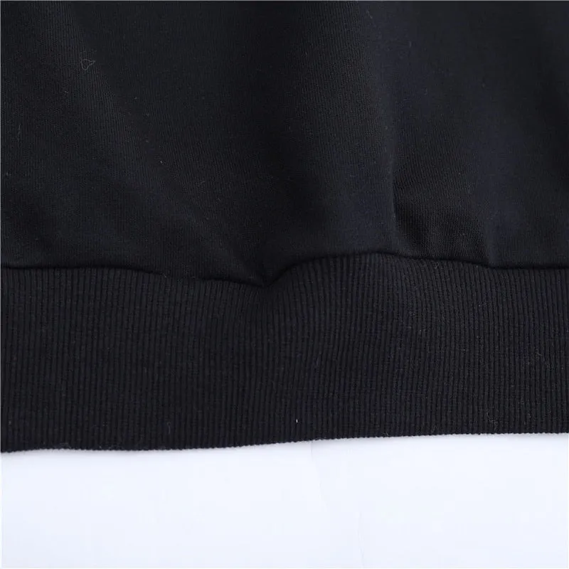 Round Neck Long Sleeve Solid Color Casual Sweatshirt