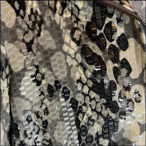 Ruby Rd Unique Shiny Abstract Shimmery Scales Embellished Full Zip Jacket Sz 8