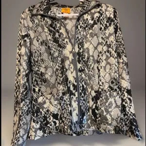 Ruby Rd Unique Shiny Abstract Shimmery Scales Embellished Full Zip Jacket Sz 8