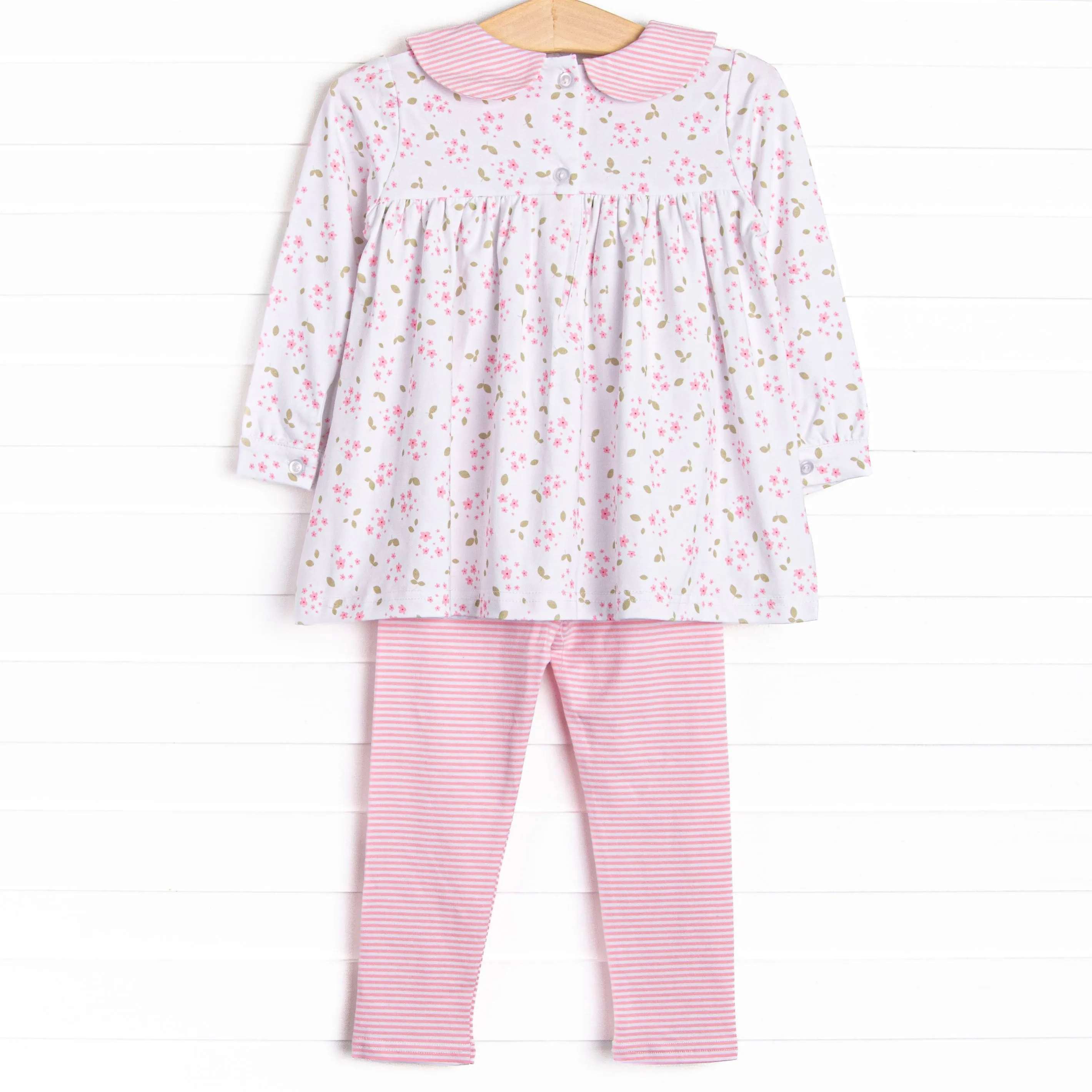 Saffron Stripes Legging Set, Pink