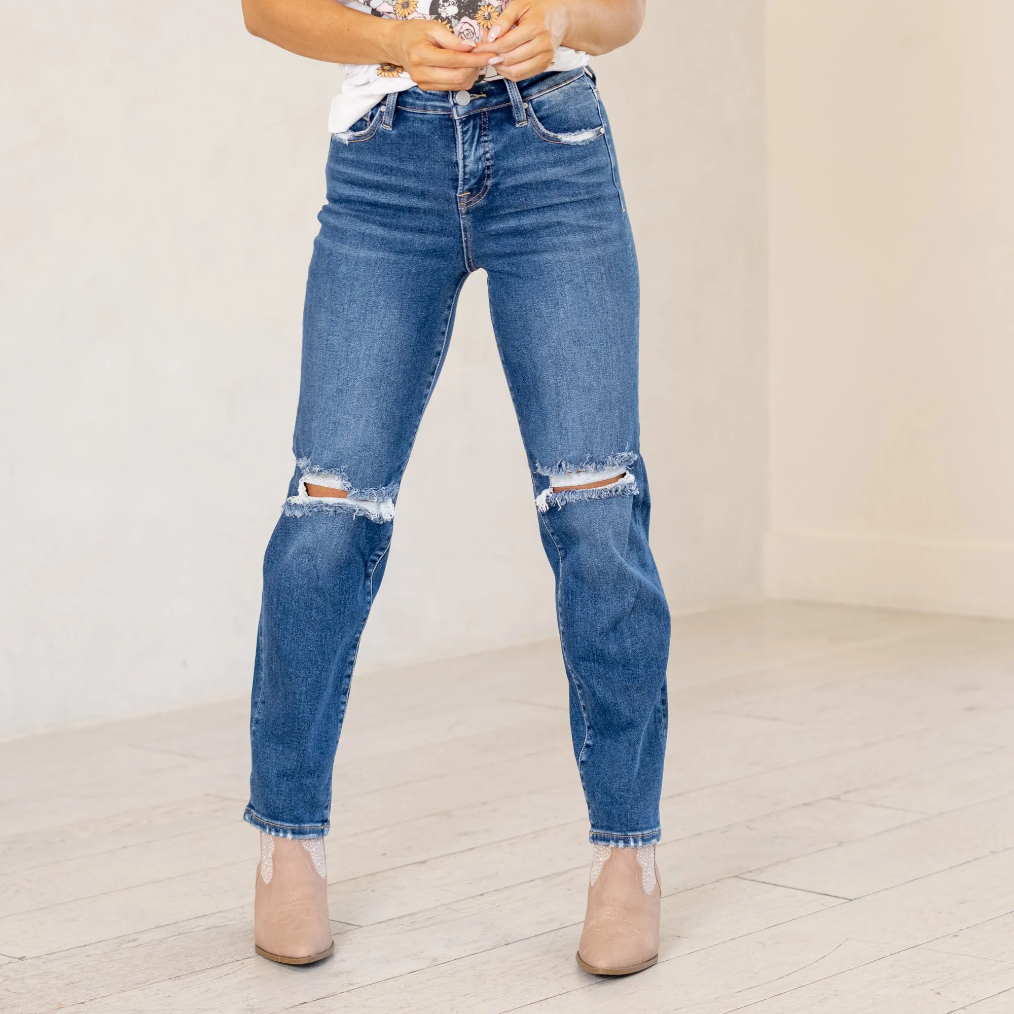 Sarah Tummy Control Top High Rise Girlfriend Fit Regular & Plus Sizes