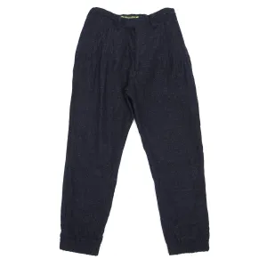 Sasquatchfabrix Navy Wool Cuffed Trousers Size Small