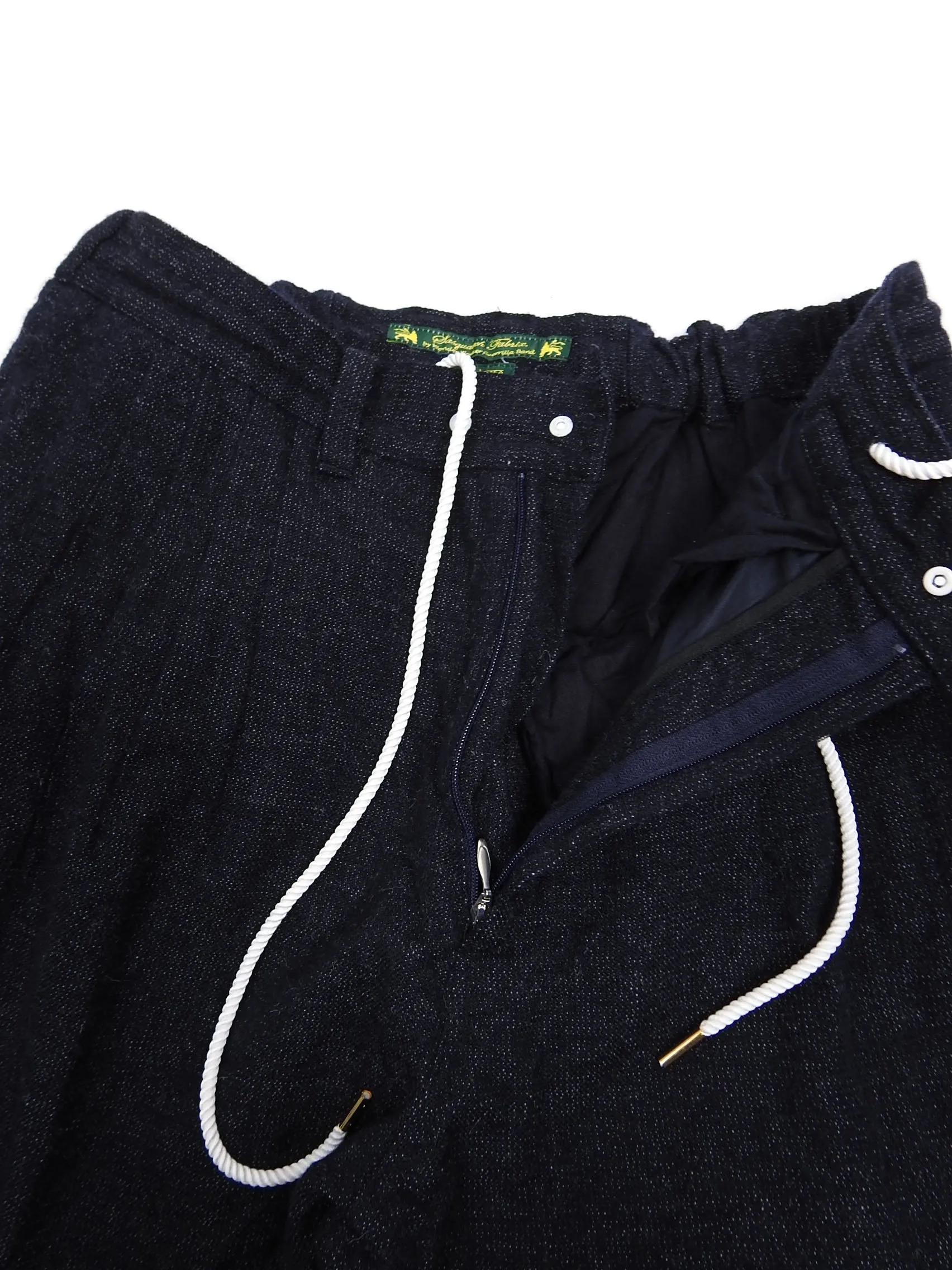 Sasquatchfabrix Navy Wool Cuffed Trousers Size Small
