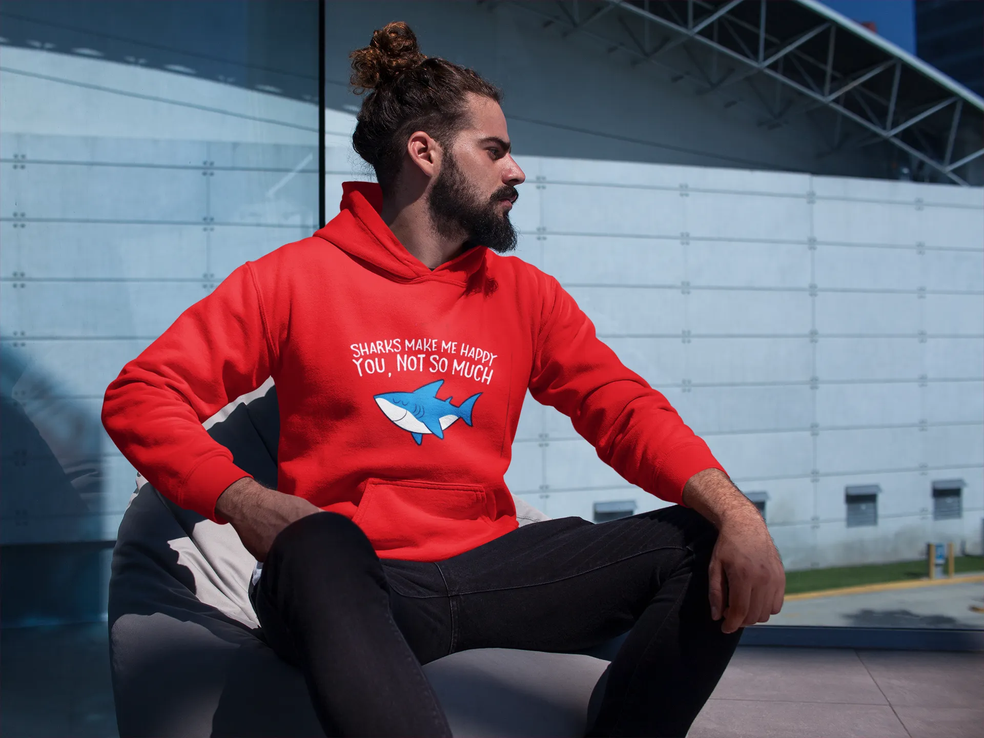Scuba diving Hoodie for Men | Sharks make me Happy