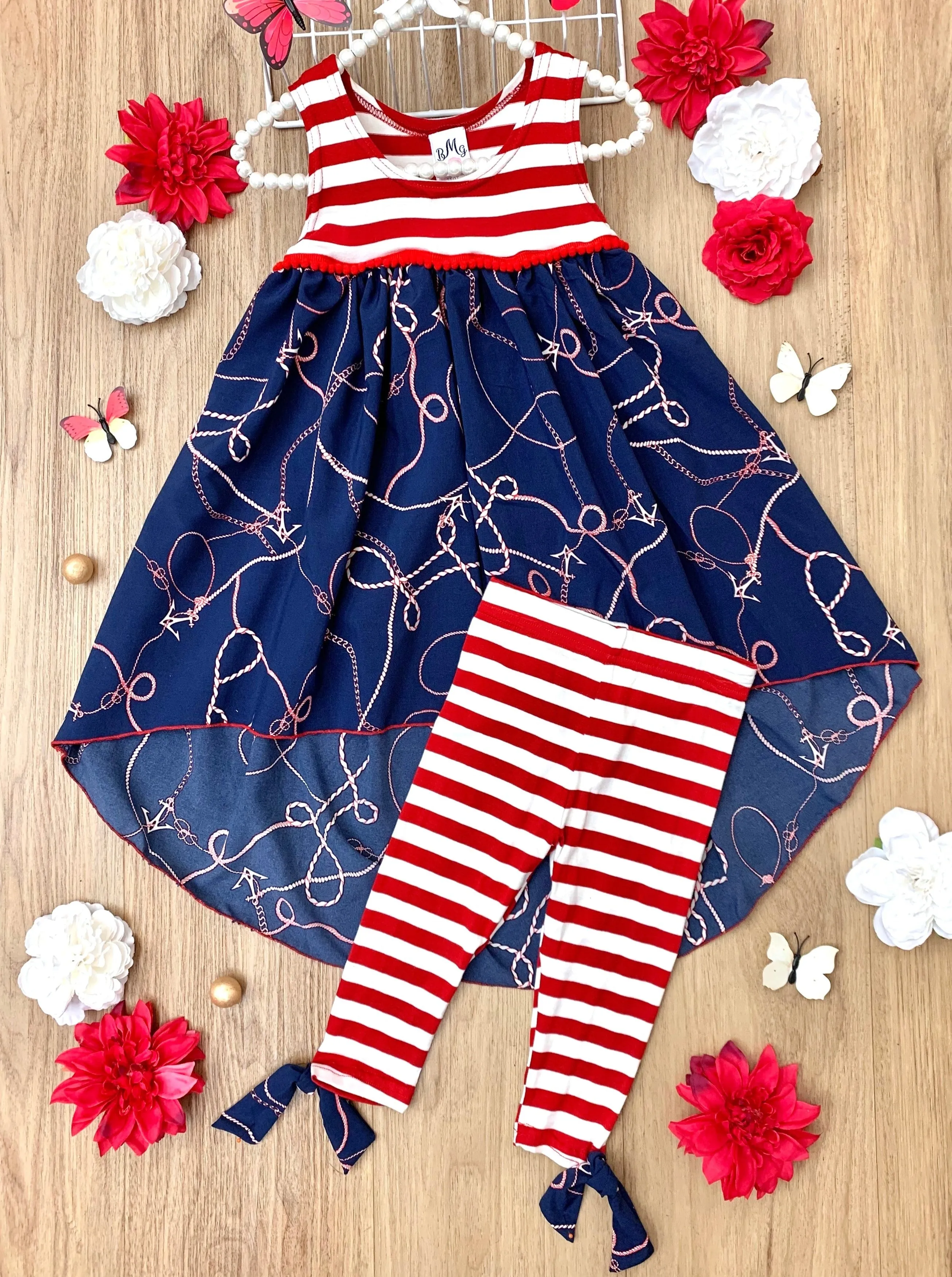 Sea Sets You Free Hi-Lo Tunic and Legging Set