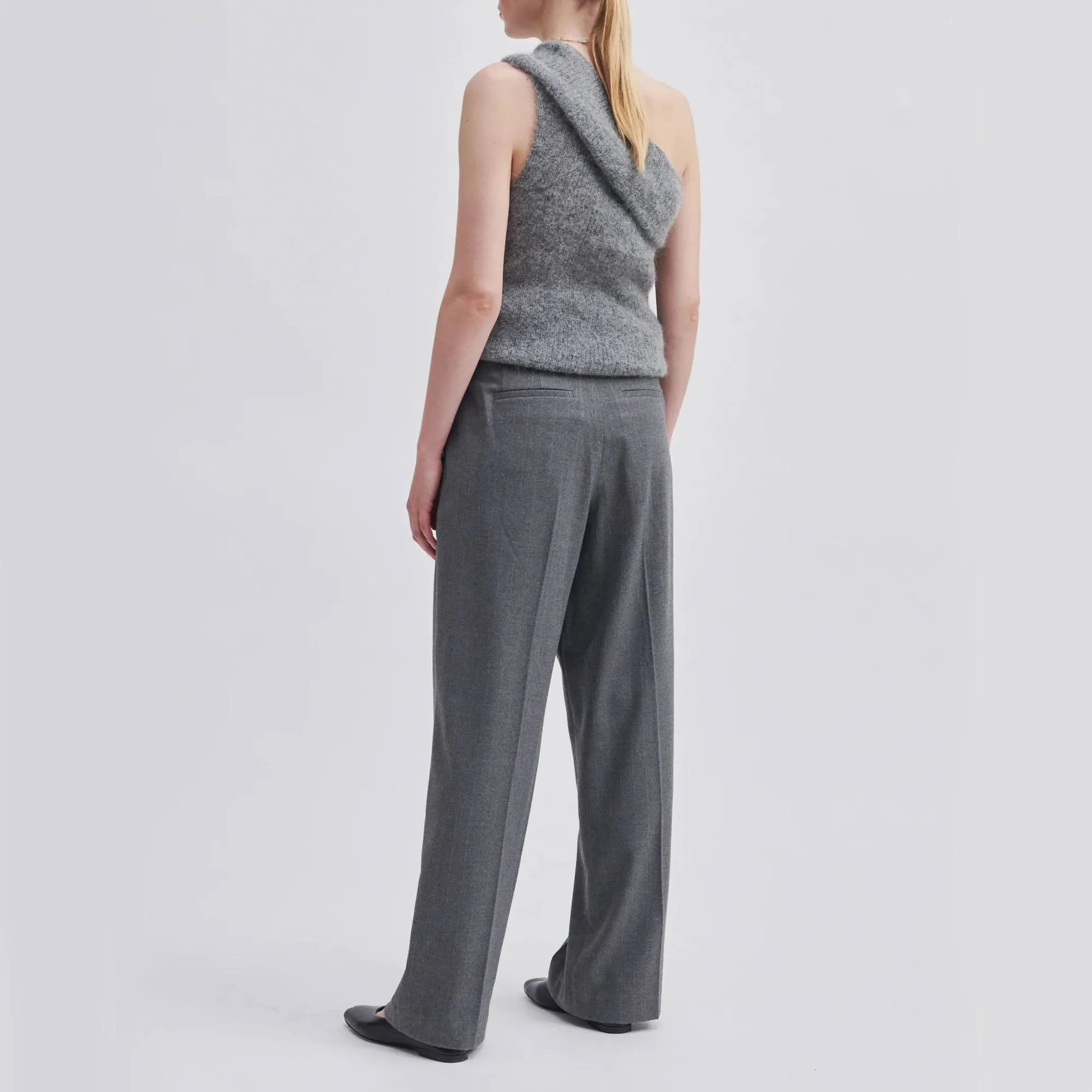 SECOND FEMALE Holsye Trousers in Grey Melange
