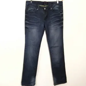 Seven7 embellished pockets zipper accent jeans