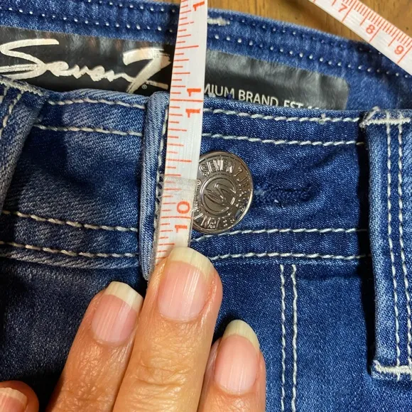 Seven7 Pearl Embellished High Rise Ankle Skinny Jeans Sz 6