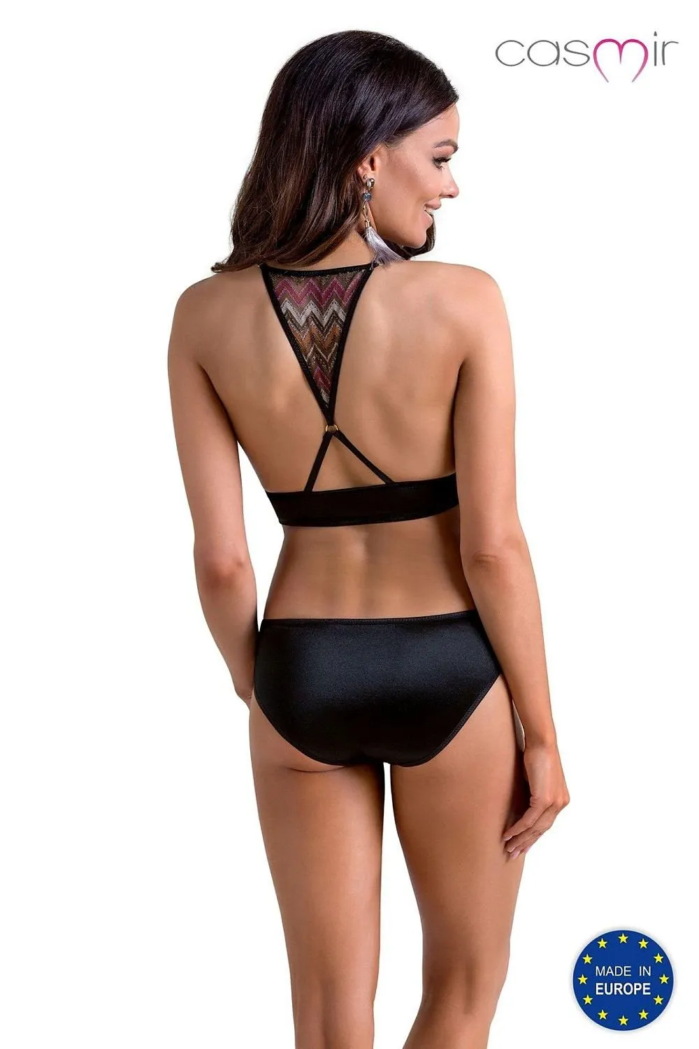 Sexy asymmetrical pattern lingerie set