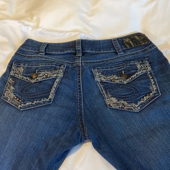 Silver Jeans Suki Mid Rise Slim Super Stretch Boot Cut Jeans