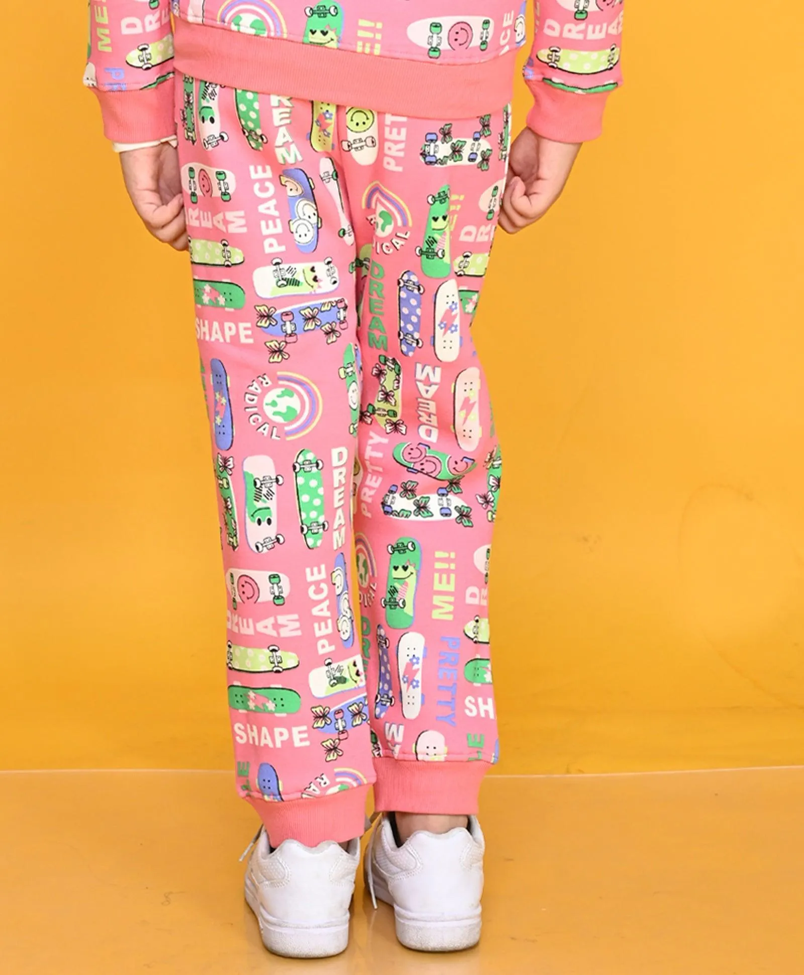 SKATE PINK GIRLS FLEECE JOGGER - PINK