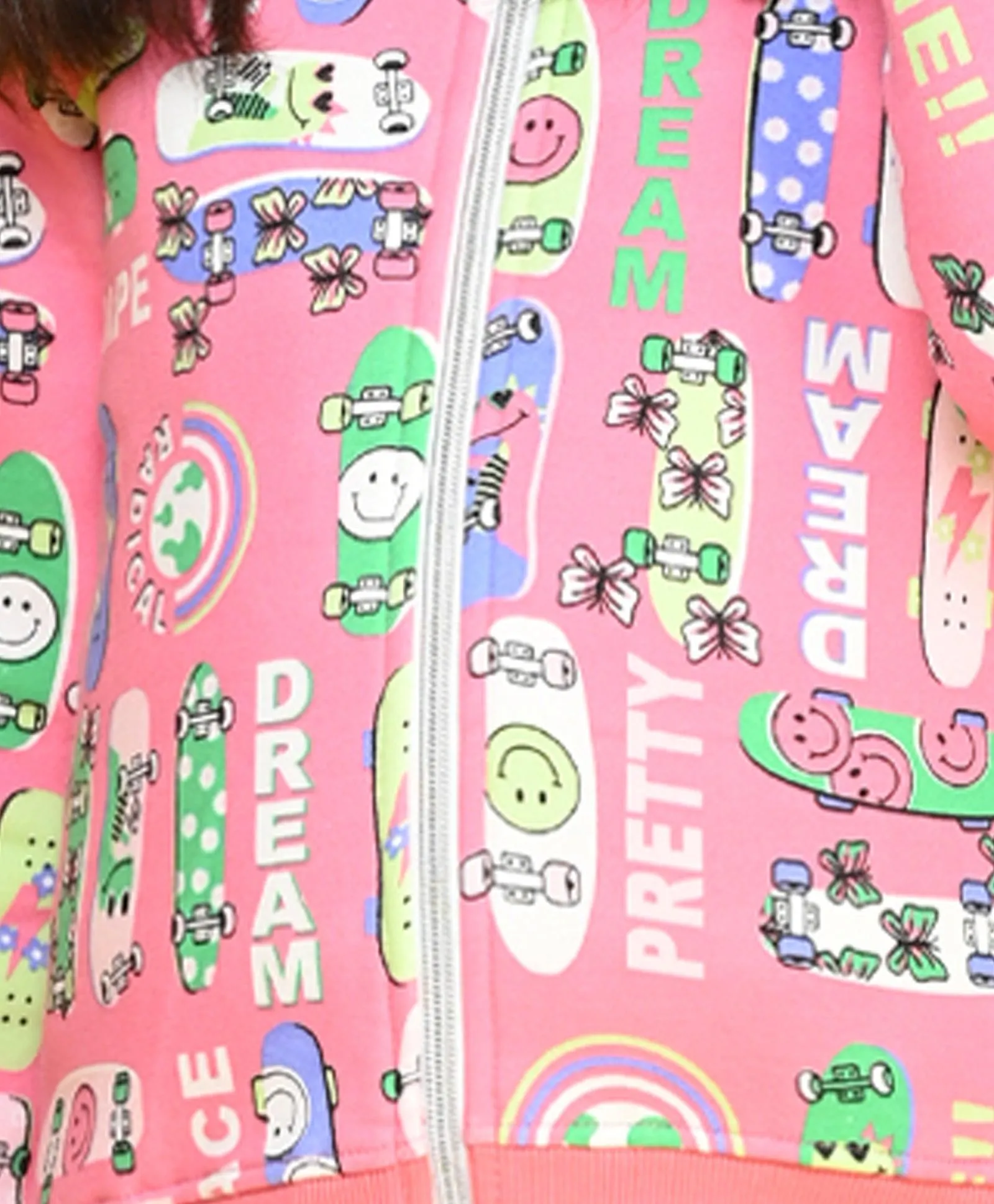 SKATE PINK GIRLS FLEECE JOGGER - PINK