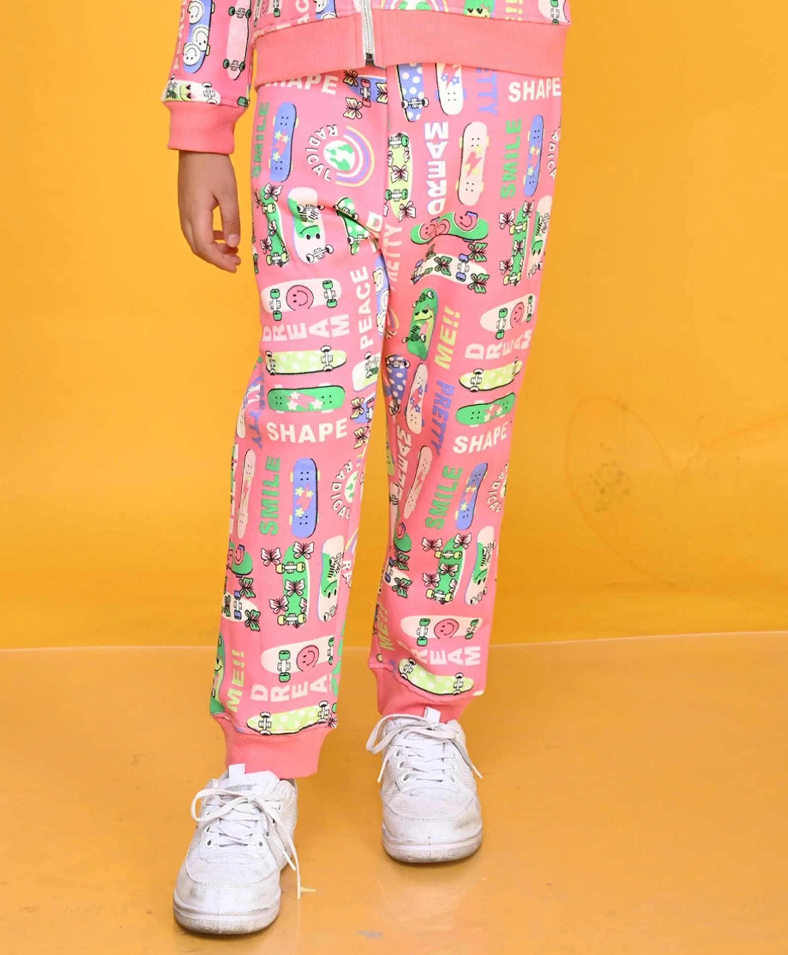 SKATE PINK GIRLS FLEECE JOGGER - PINK