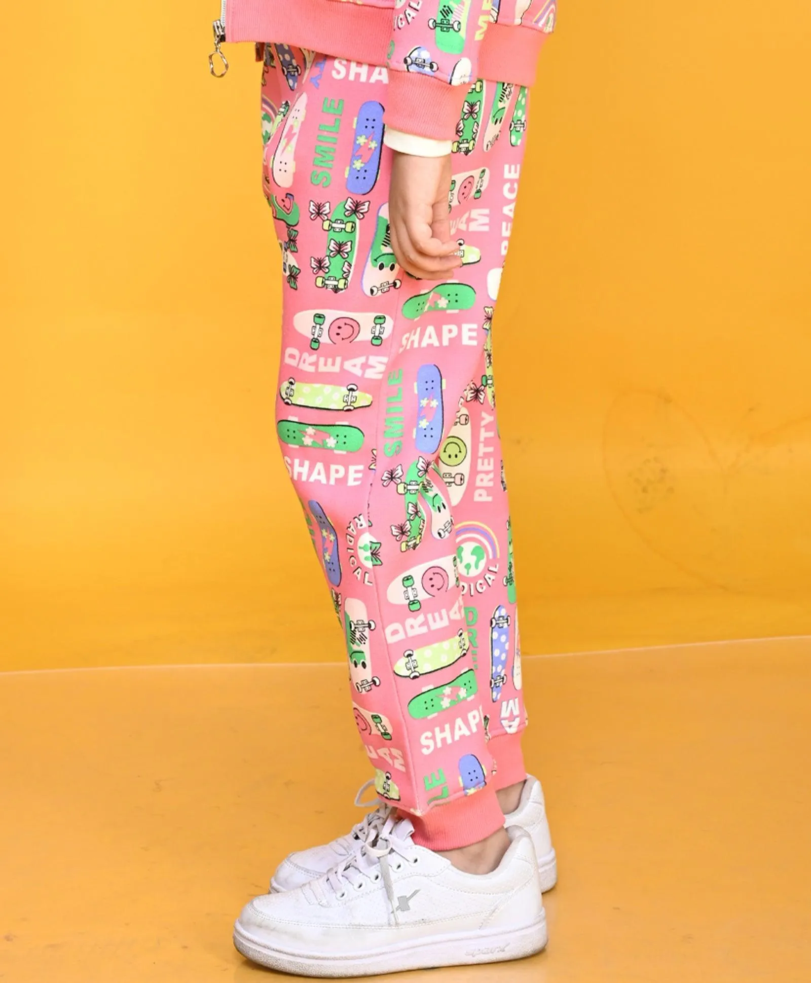 SKATE PINK GIRLS FLEECE JOGGER - PINK