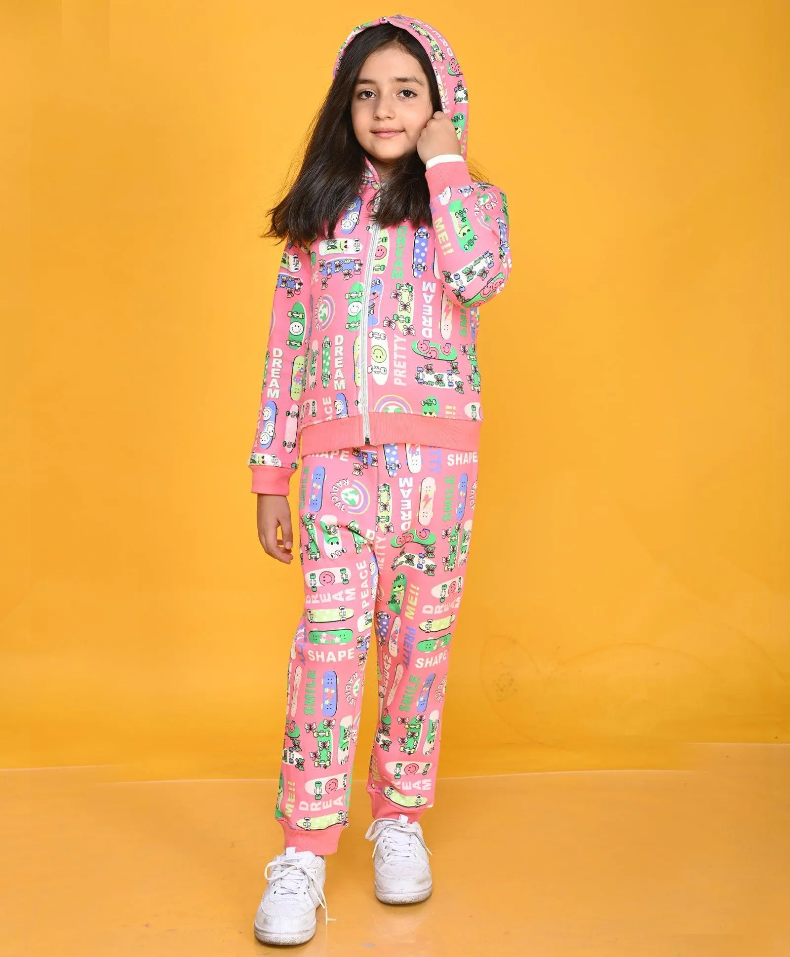 SKATE PINK GIRLS FLEECE JOGGER - PINK