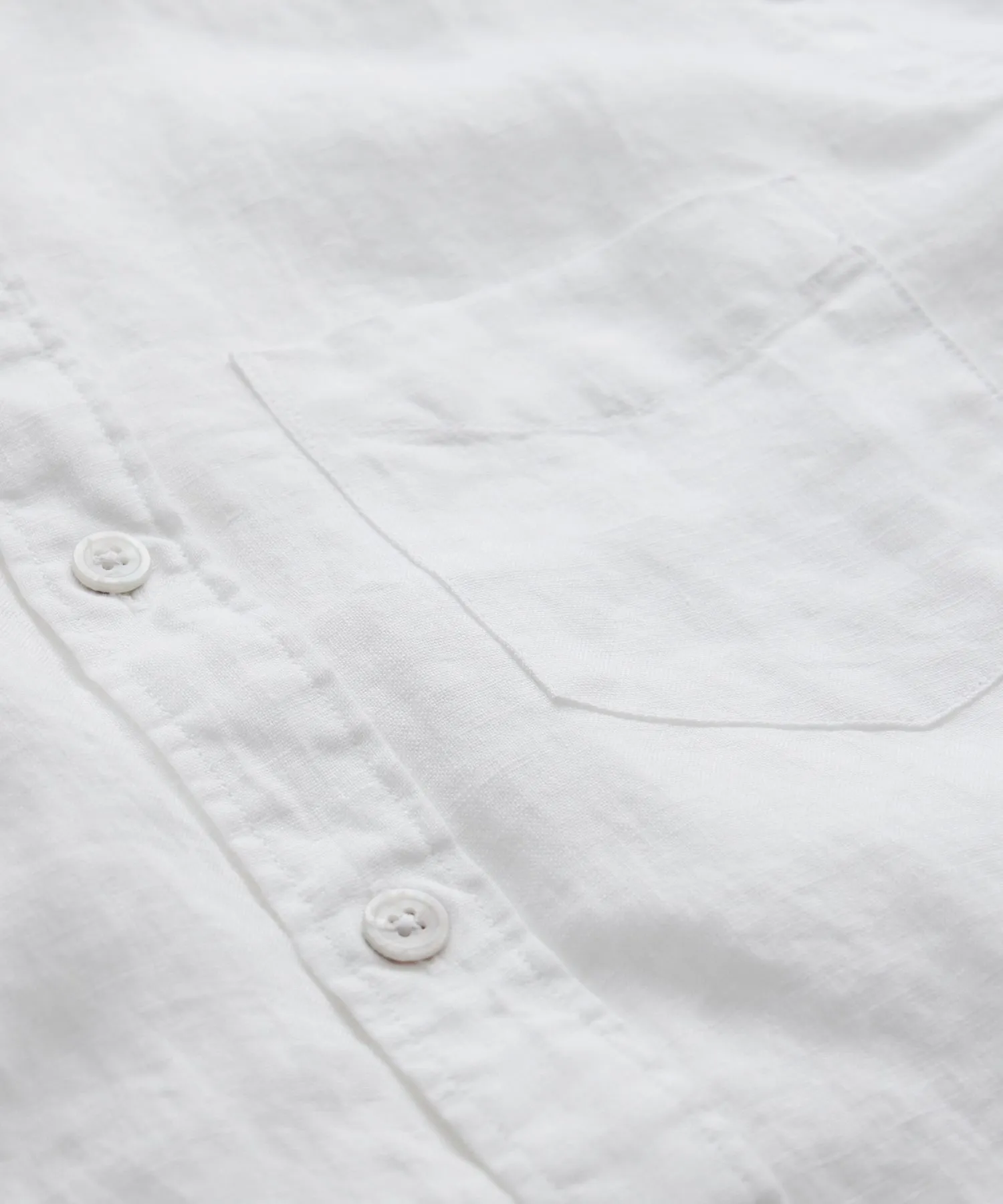 Slim Fit Sea Soft Irish Linen Band Collar Shirt
