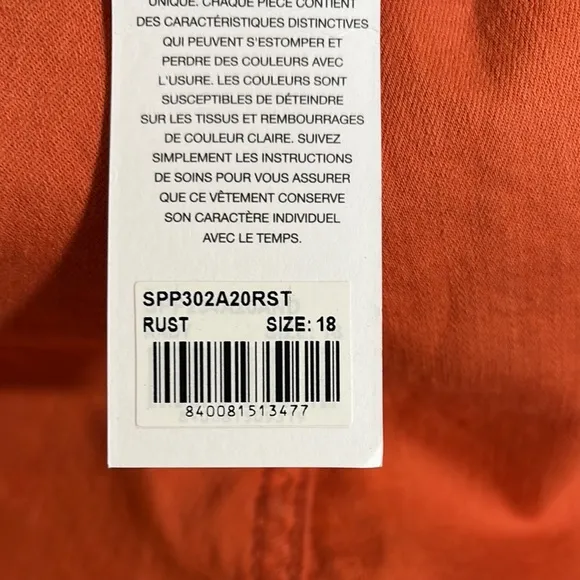 Slink Boyfriend Jeans in Rust size 18