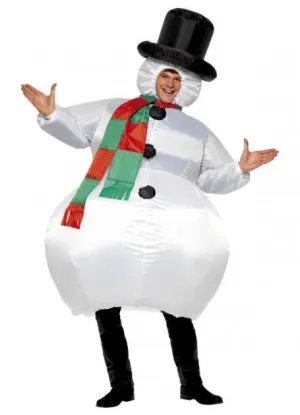 Snowman Inflatable Adult Christmas Costume