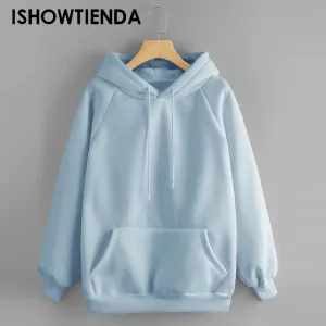 Solid Drop Shoulder Korean Hoodies