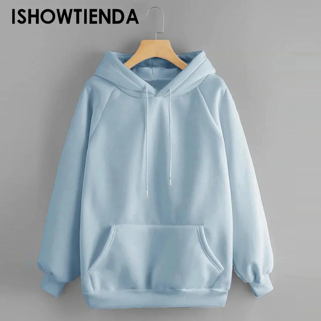Solid Drop Shoulder Korean Hoodies