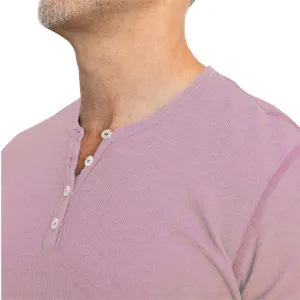 Spring Pink Baby Thermal Long Sleeve Henley Shirt