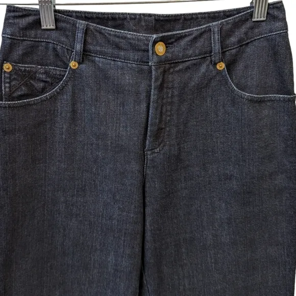 St John Sport Dark Wash Straight Leg Women's Stretch Denim Jeans (0)