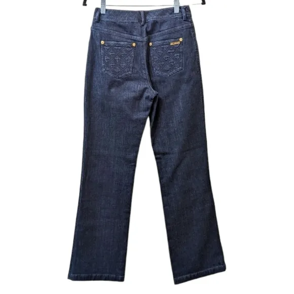 St John Sport Dark Wash Straight Leg Women's Stretch Denim Jeans (0)