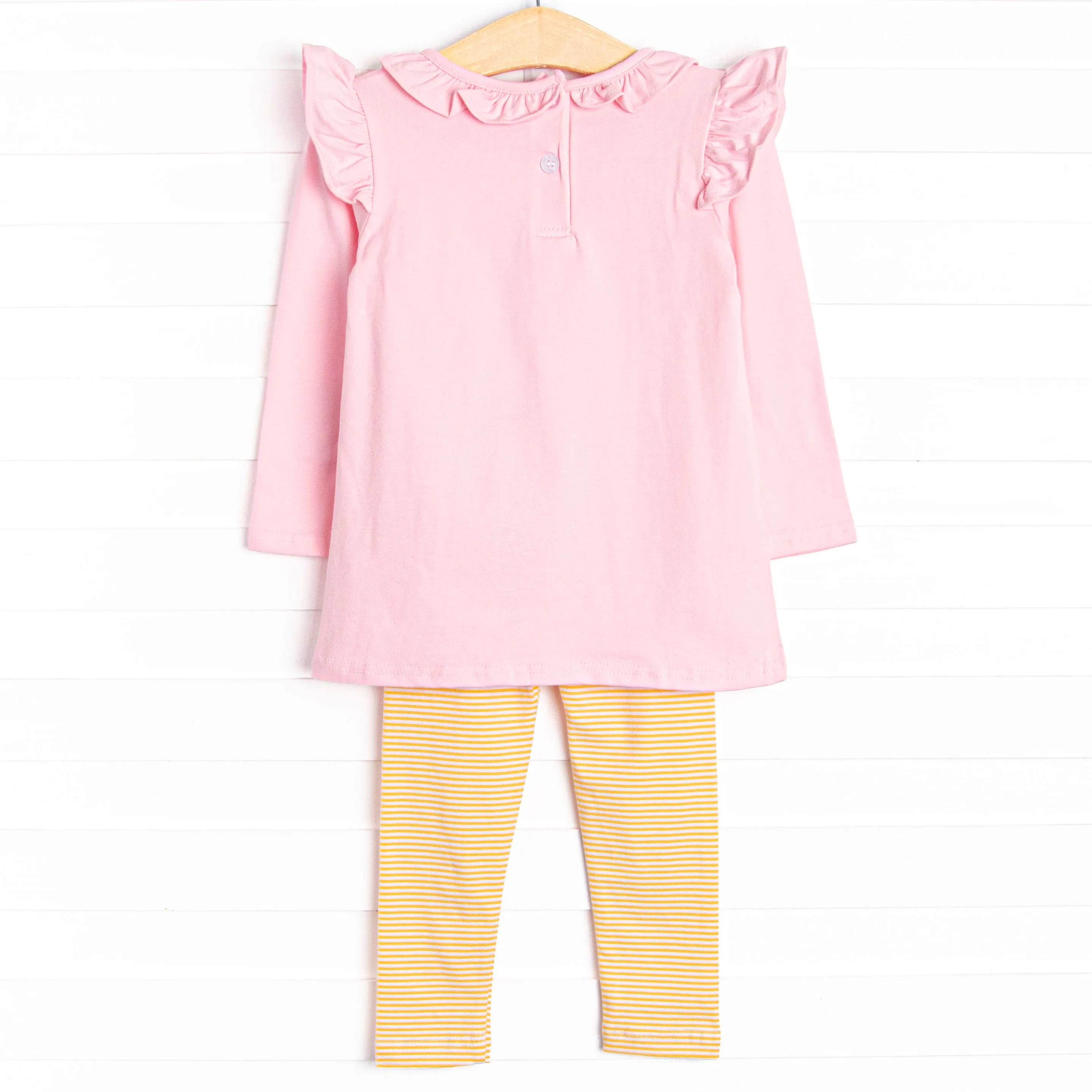 Stand Tall Stems Applique Legging Set, Yellow
