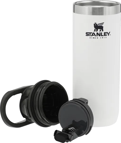 STANLEY - 16 OZ TRAVEL MUG (SWITCH BACK)-WHITE/BLK
