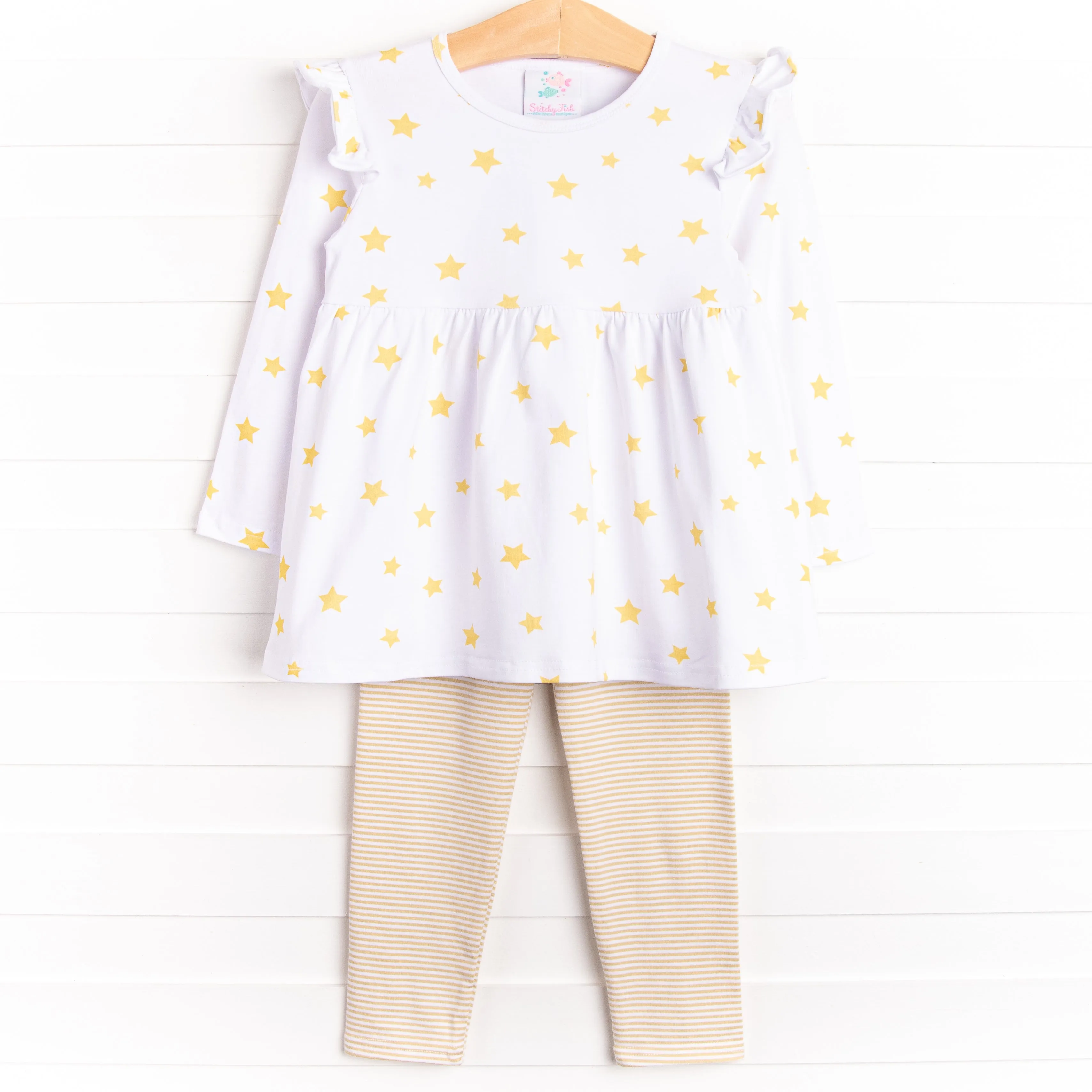 Star Gazing Nights Legging Set, White