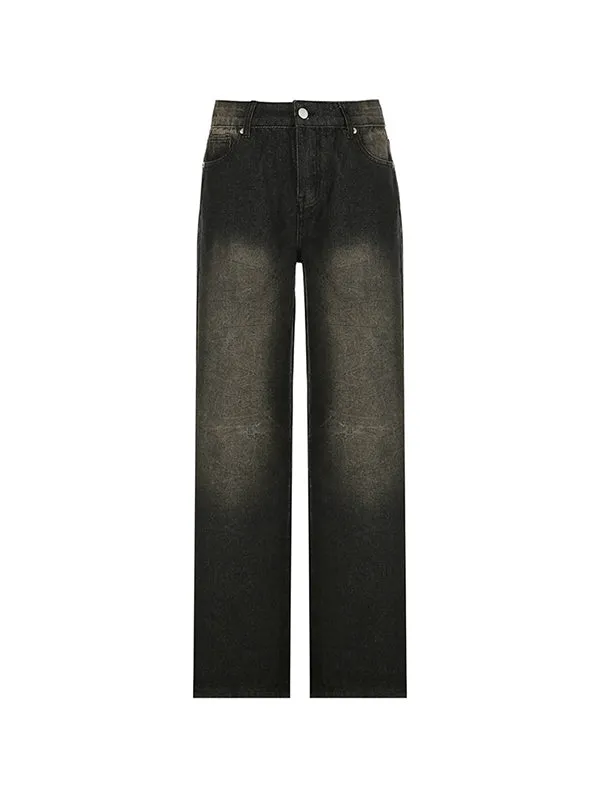 Street Texture Boyfriend Jeans mit Wasch Effekt