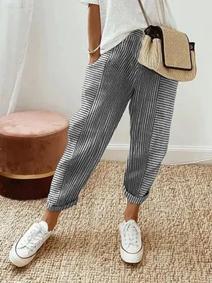 Striped pants for women