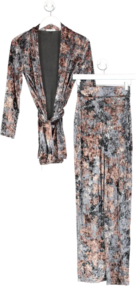 Sundarbay Grey Velour Lounge Set UK 4