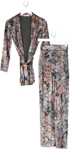 Sundarbay Grey Velour Lounge Set UK 4