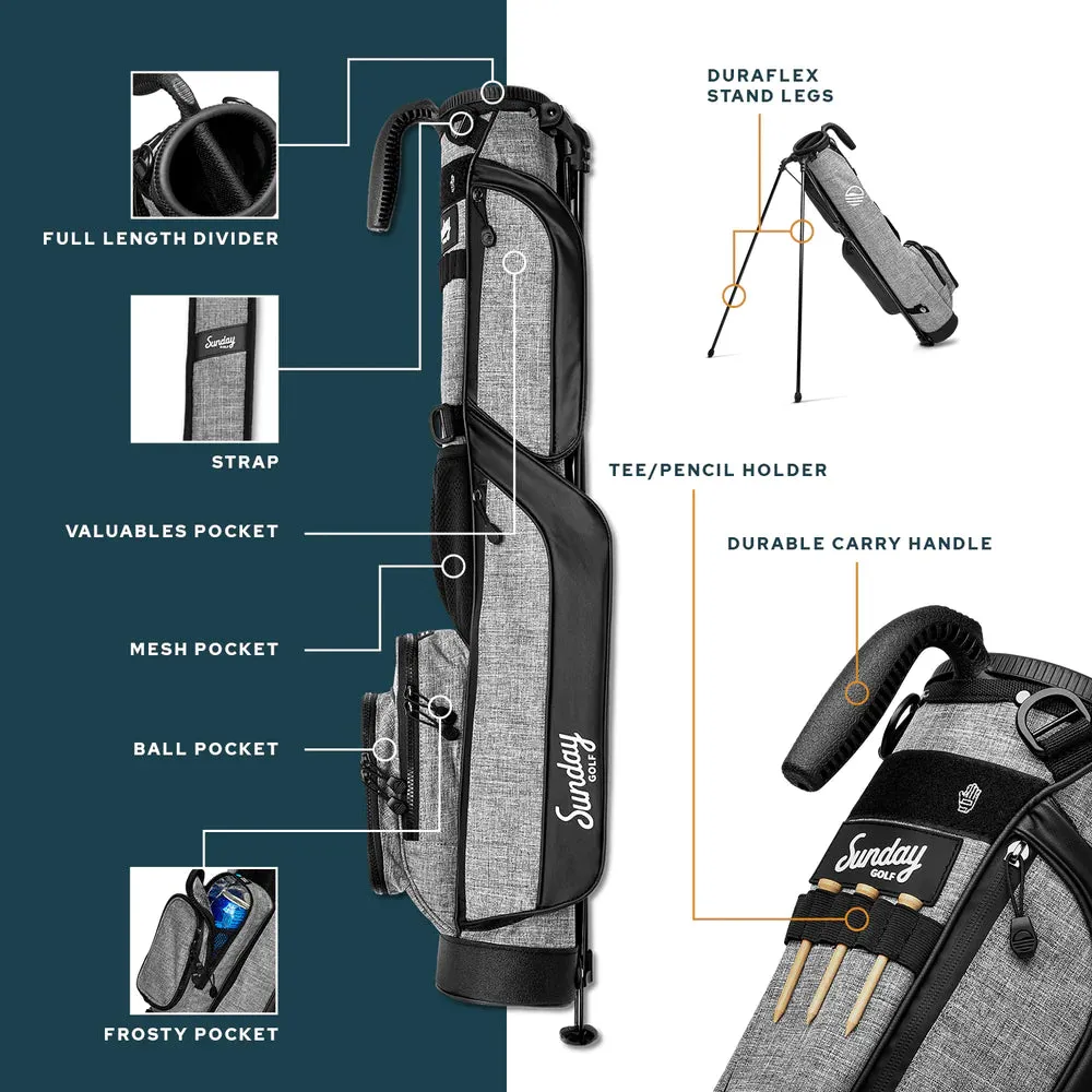 Sunday Golf Loma Womens Golf Stand Bag Yourmyboy Blue (Bag Height 32")