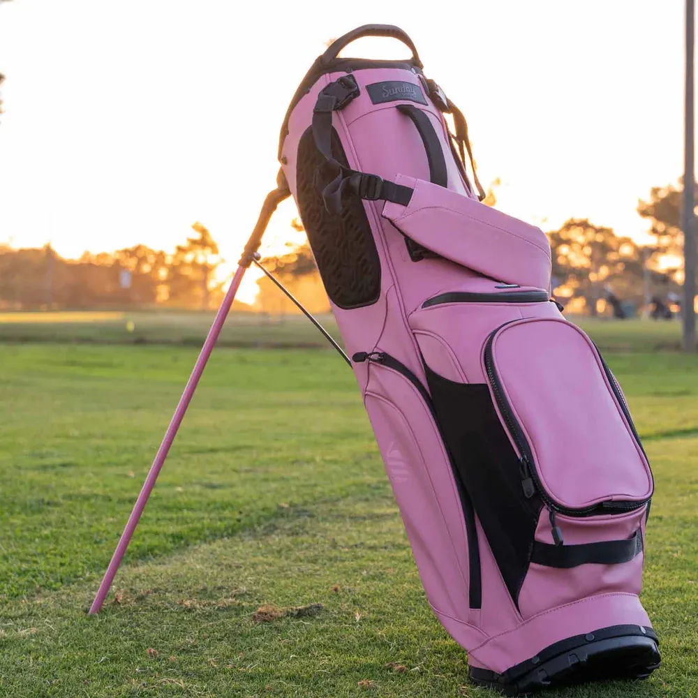 Sunday Golf Ryder Stand Bag S-Class Dusty Rose Leather (Bag Height 35")