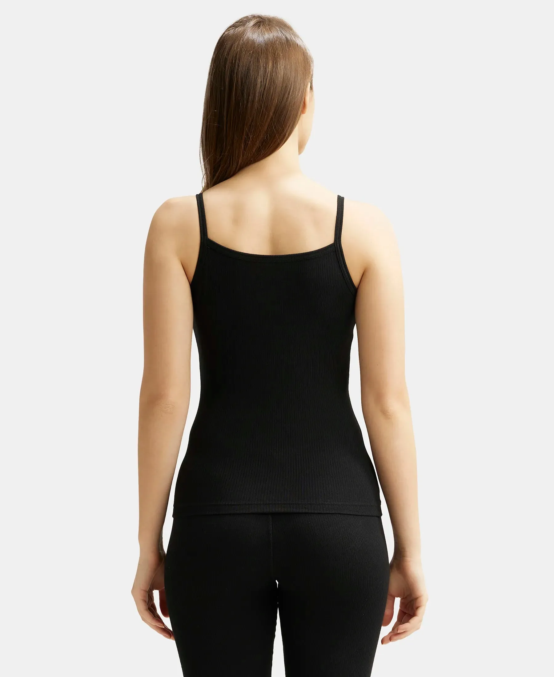 Super Combed Cotton Rich Thermal Camisole with StayWarm Technology - Black