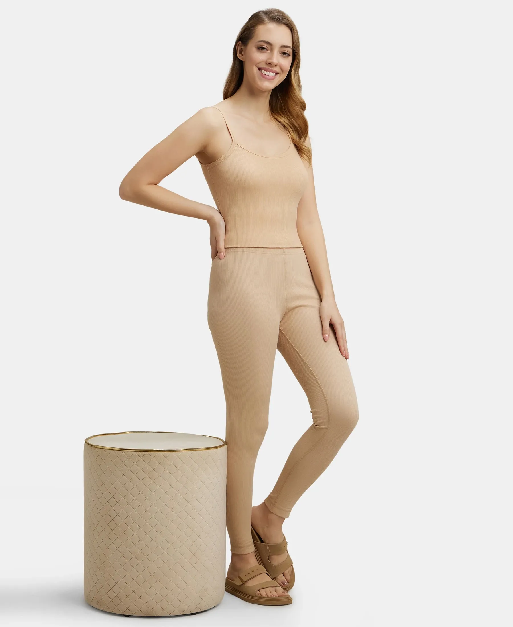 Super Combed Cotton Rich Thermal Leggings with StayWarm Technology - Skin