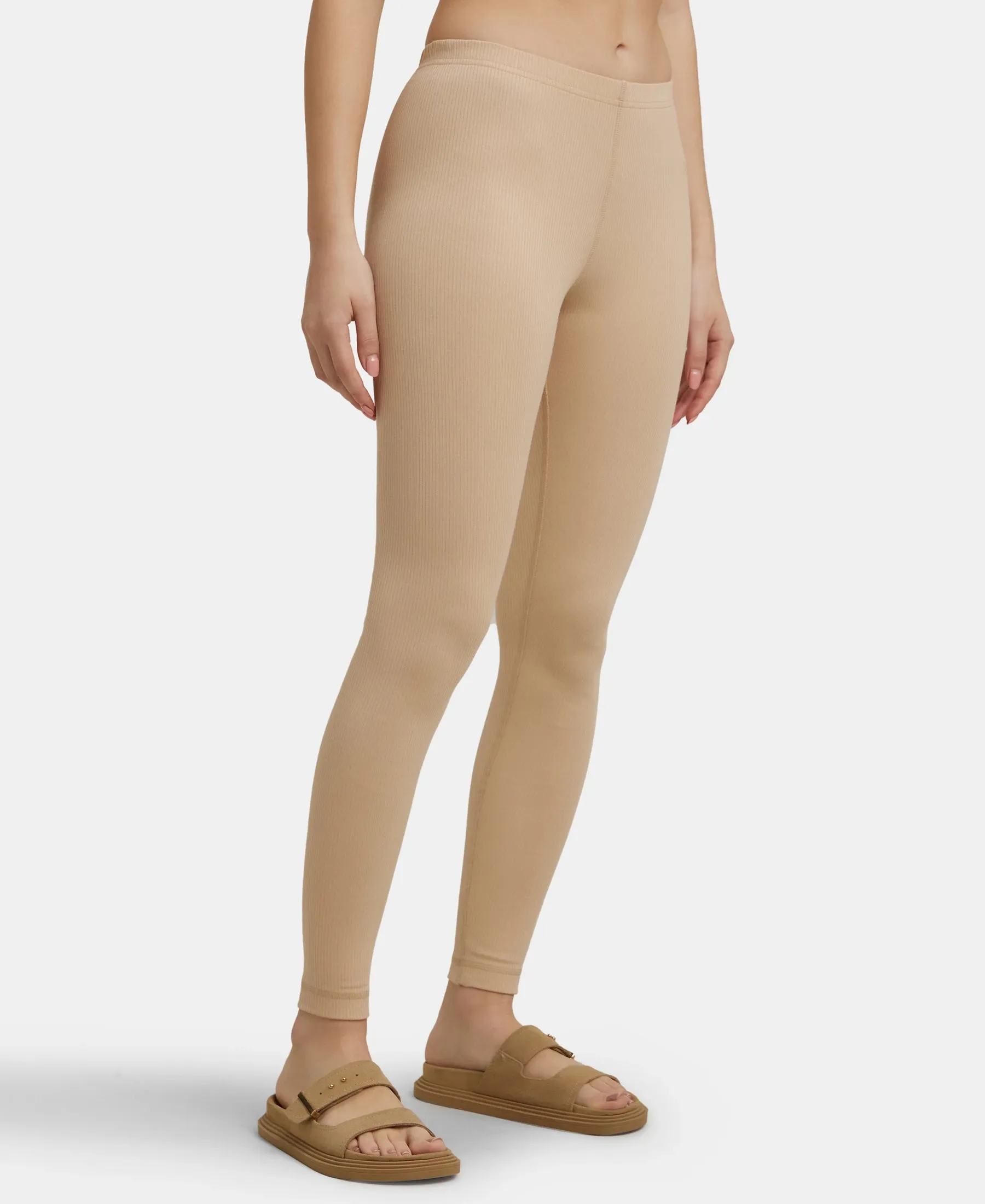 Super Combed Cotton Rich Thermal Leggings with StayWarm Technology - Skin