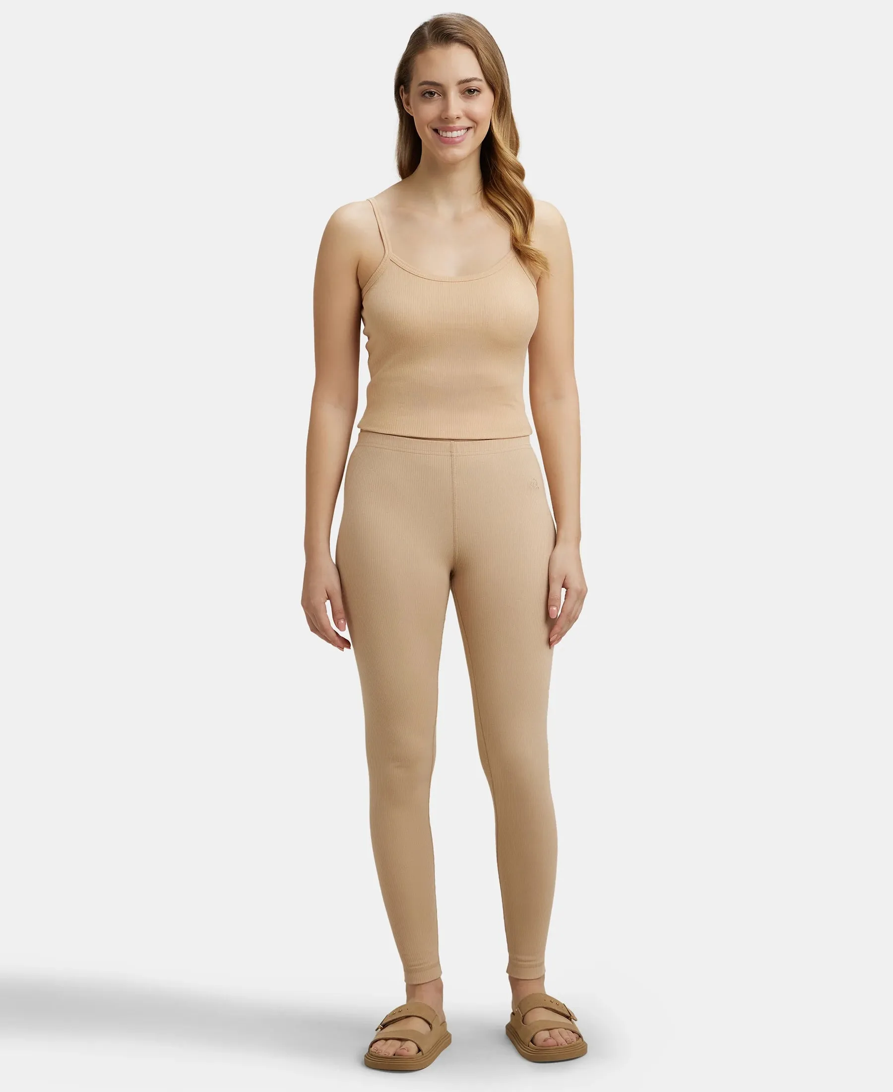 Super Combed Cotton Rich Thermal Leggings with StayWarm Technology - Skin